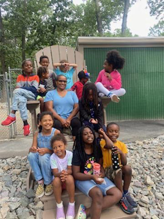 group of kids at camp african history for kids